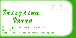 krisztina varro business card